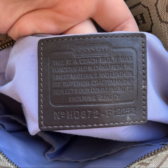 COACH Lozenge Tote Shoulder Bag Medium with Zipper Closure - Picture 16 of 16